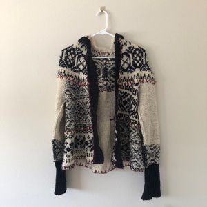 Free People Boho Knit Sweater Jacket